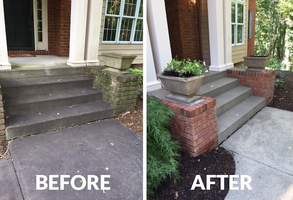 Power Washing Before and After